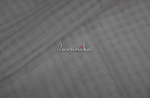 Dyeable Pure Organza Fabric with check pattern DnoPFC01RFD